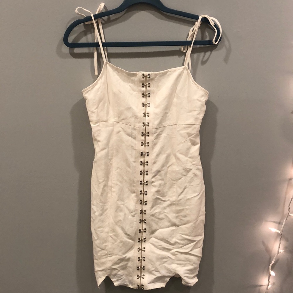 White, button down dress